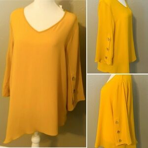 NEW Est 1946 Gold Blouse size Large NWT Women’s Tops Shirts Blouses
